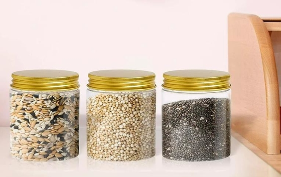 Weiße schwarze Amber Wide Mouth Plastic Jar mit Aluminiumdeckel 60ml 100ml 200ml